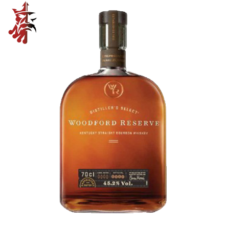 Image illustrant le produit Woodford Reserve, un produit de qualité qui fait partie des Whiskies